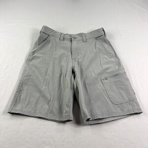 Huk Shorts Mens Medium Gray Next Level Fishing Hybrid Cargo Stretch Performance
